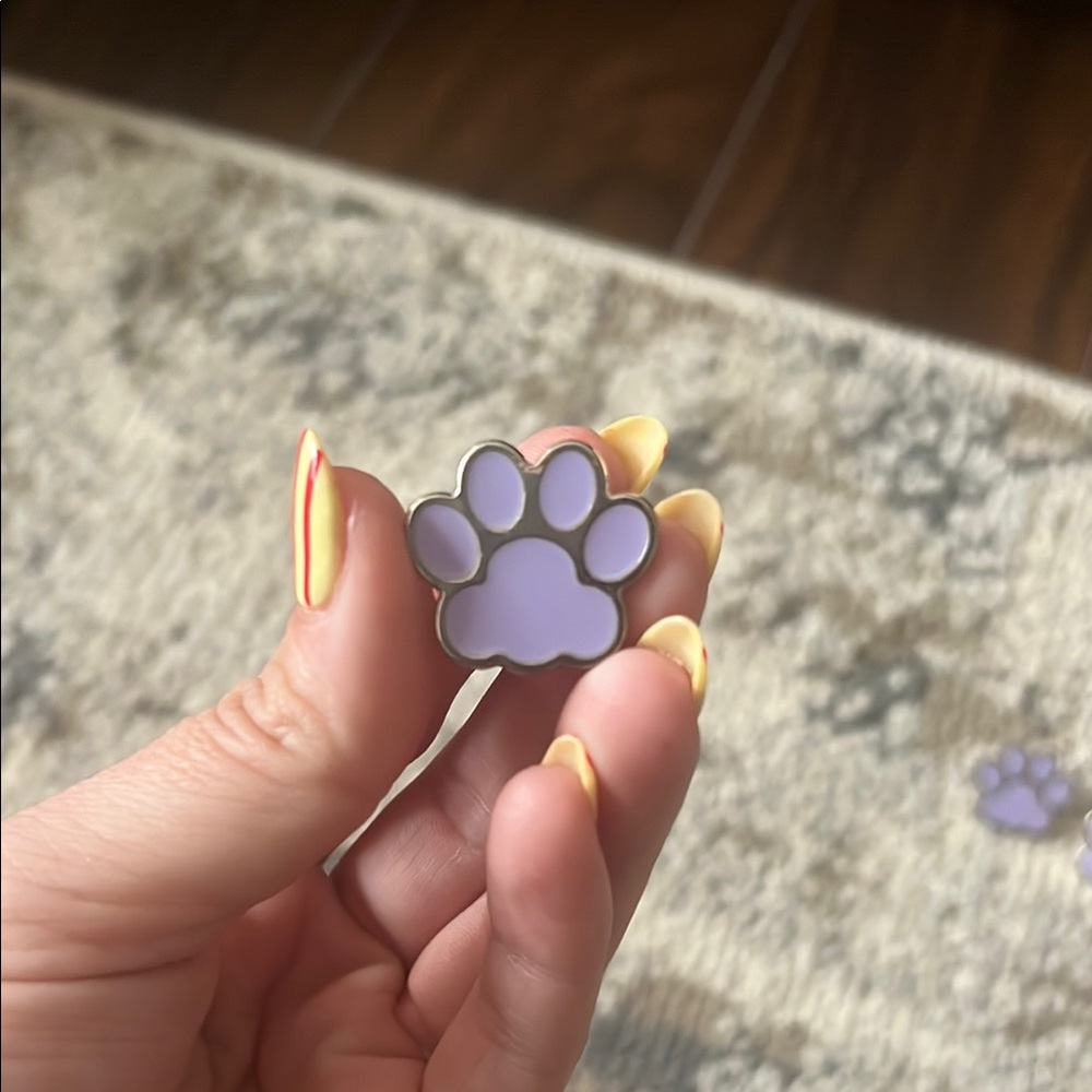 Purple Paw Print Enamel Pin
